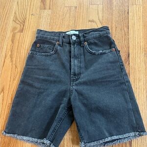 Zara Charcoal Denim Shorts